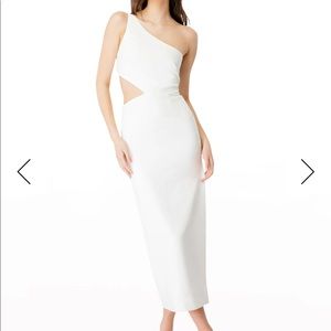 Bardot Jenna Asymmetrical One-Shoulder Cutout Slit Dress